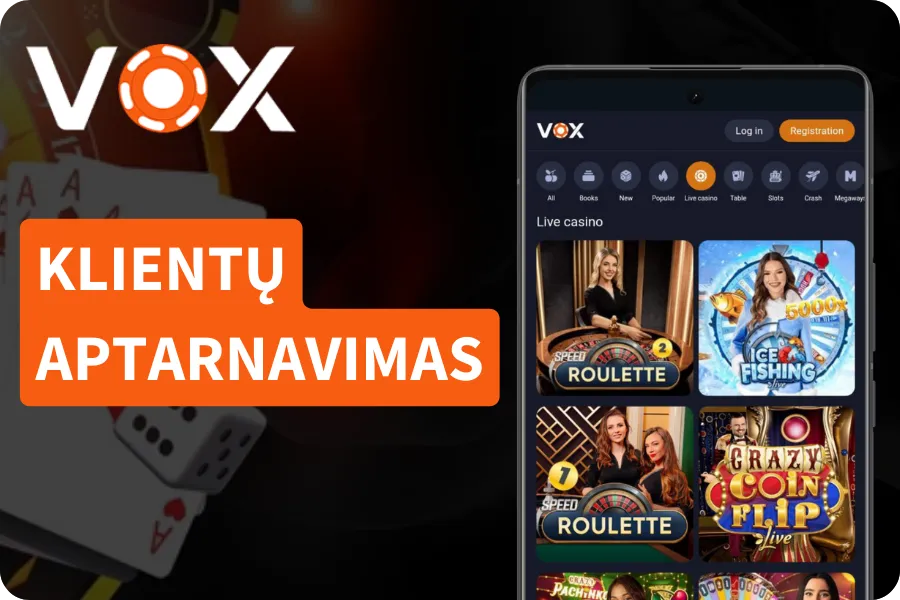 Vox casino klientų aptarnavimo tarnyba